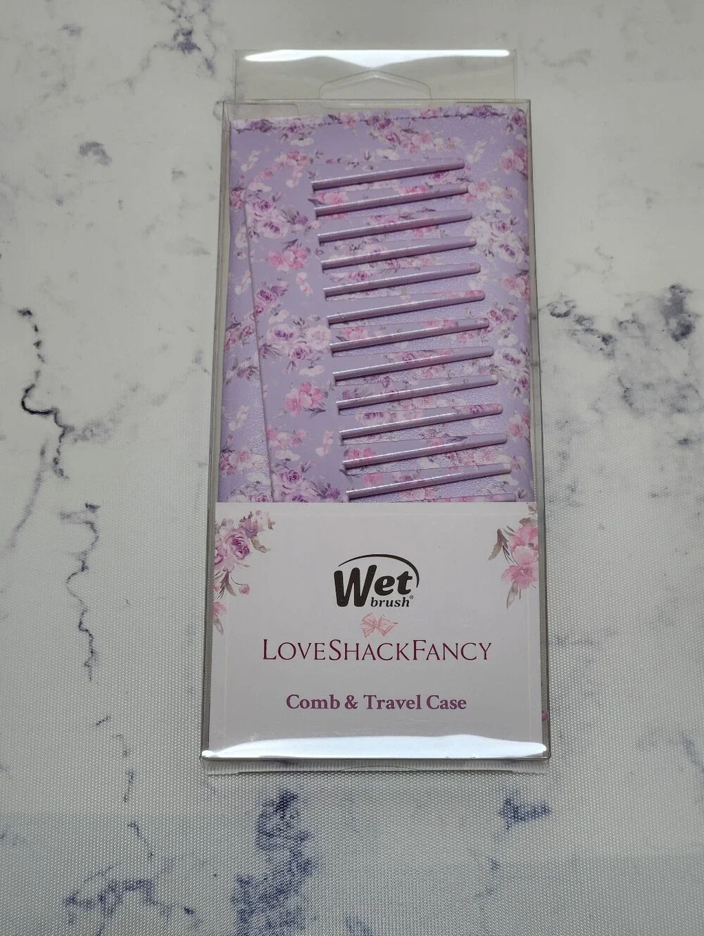LoveShackFancy WetBrush Comb & Travel Case Floral NEW
